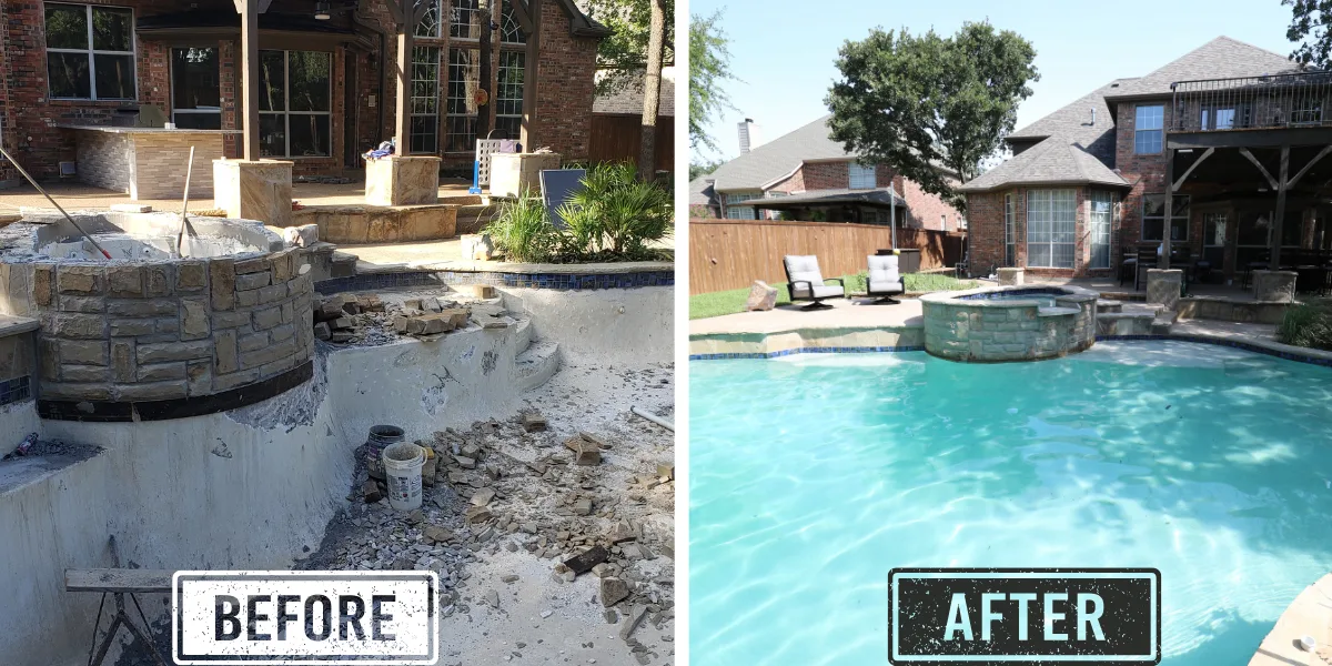 Pool remodel service in flower Mound TX