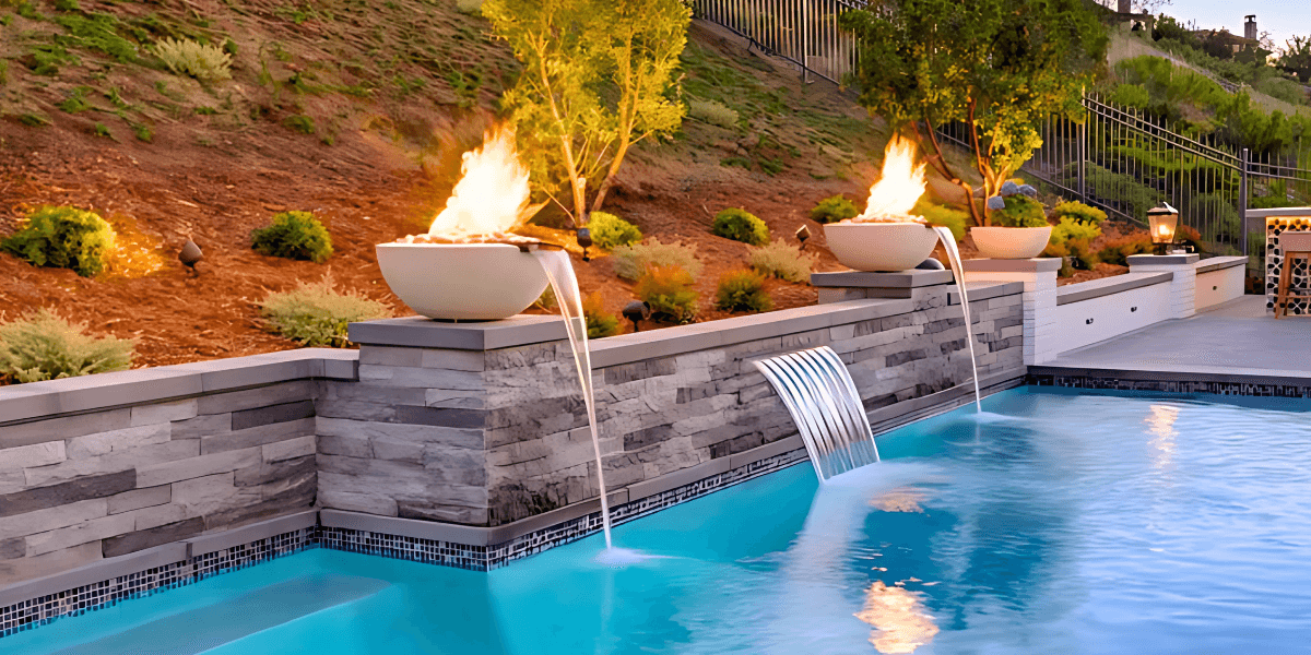 Pool Fire Features installation
